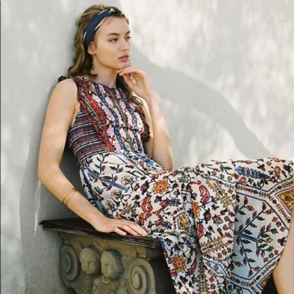 Anthropologie Dresses & Skirts - Anthropologie Valerie Embroidered Maxi Dress RF